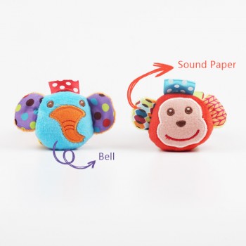 Cartoon Baby Toys 0-12 Months Soft Animal Baby Rattles Children Infant Newborn Plush Sock Baby Toy Wrist Strap Baby Foot Socks