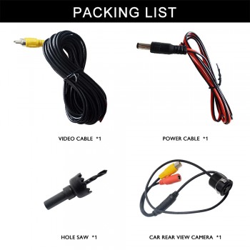 Car Rear View Camera With amp; Without LED Waterproof Auto Parking Assistance Reversing 170 Degree Mini Backup HD Image Sensor