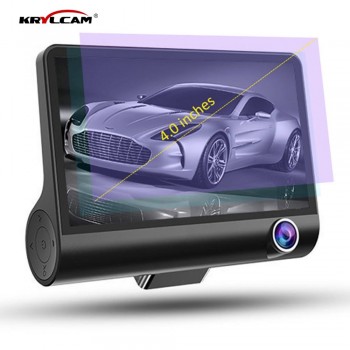 Krylcam 4.0 inch 1080P Dual Lens Full HD Car DVR Camera 170 Degree Rearview Car Dash Camera G-sensor Auto Car Camera Recorder