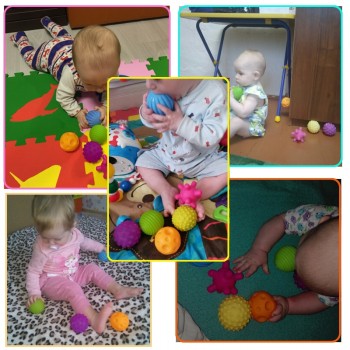 4amp;6pcs Textured Multi Ball Set soft develop baby tactile senses toy Baby touch hand training Massage ball Rattle Activity toys