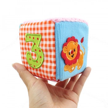 4pcs/set Baby Toys 0-12 Months Soft Play Cubes Plush Cloth Building Blocks Rattles Number Letters Multifunctional Toys Juguete