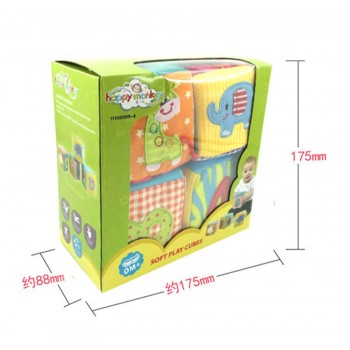4pcs/set Baby Toys 0-12 Months Soft Play Cubes Plush Cloth Building Blocks Rattles Number Letters Multifunctional Toys Juguete