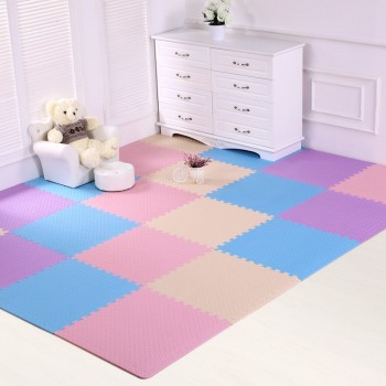 8pcs/lot Meitoku baby EVA Foam Play Puzzle Mat for kids/ Interlocking Exercise Tiles Floor Rug carpet ,Each 60x60cm thick 12mm