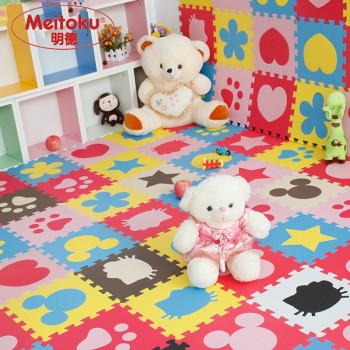 Meitoku baby EVA foam puzzle play mat/ Interlocking Exercise floor carpet Tiles, Rug for kids,Each32cmX32cm 1cmThick 24pc/bag