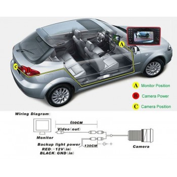 Night Vision 600L CCD Wide Angle Car Camera Front/Rear View Backup Reversing Camera Kits Waterproof Support NTSC /PAL