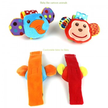 Baby Toy Baby Rattles Toys Animal Socks Wrist Strap with Rattle Baby Foot Socks Bug Wrist Strap