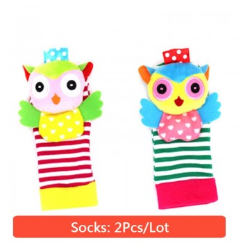 Baby Toy Baby Rattles Toys Animal Socks Wrist Strap with Rattle Baby Foot Socks Bug Wrist Strap