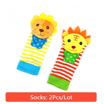 Baby Toy Baby Rattles Toys Animal Socks Wrist Strap with Rattle Baby Foot Socks Bug Wrist Strap
