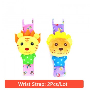 Baby Toy Baby Rattles Toys Animal Socks Wrist Strap with Rattle Baby Foot Socks Bug Wrist Strap