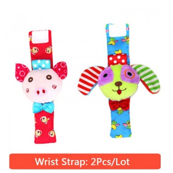 Baby Toy Baby Rattles Toys Animal Socks Wrist Strap with Rattle Baby Foot Socks Bug Wrist Strap