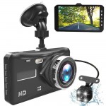 Dash Cam Dual Lens Full HD 1080P 4 IPS Car DVR Vehicle Camera Front+Rear Night Vision Video Recorder G-sensor Parking Mode WDR