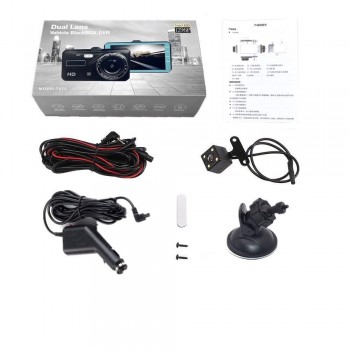 Dash Cam Dual Lens Full HD 1080P 4 IPS Car DVR Vehicle Camera Front+Rear Night Vision Video Recorder G-sensor Parking Mode WDR