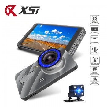 XST Full HD 1080P Car DVR 4 Inch IPS Screen Car Camera Dual Lens Dash Cam Video Recorder Night Vision G-sensor Registrator