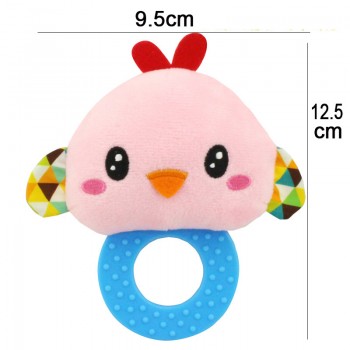Animal Hand Bells Teether Rattle Doll Plush Baby Rattles Toys Infant Newbron Early Education Toys Monkey Panda Lion Dog