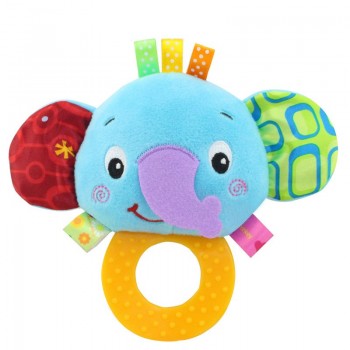 Animal Hand Bells Teether Rattle Doll Plush Baby Rattles Toys Infant Newbron Early Education Toys Monkey Panda Lion Dog