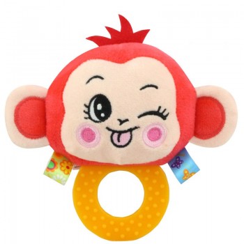 Animal Hand Bells Teether Rattle Doll Plush Baby Rattles Toys Infant Newbron Early Education Toys Monkey Panda Lion Dog