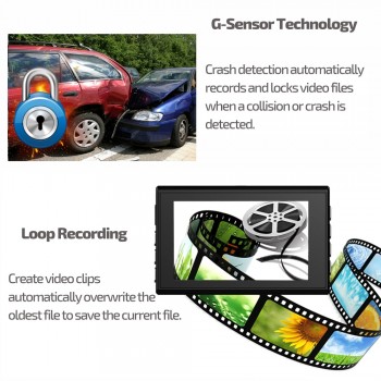 E-ACE Car Dvrs Mini Camera Novatek 96223 Dash Cam 3.0 Inch Full HD 1080P Auto Registrator Digital Video Recorder Camcorder