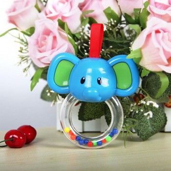 Baby Stop Crying Development Rattles Vocal Hand Bell Teether Kids Toys for Newborn Cartoon Elephant Baby Rattle Cow in the Crib