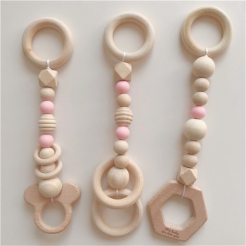 Nordic Wooden Baby Gym Accessories amp; Play Gym Rattle Toy Set Frame Nursery Decor Montessori Sensory Toy Baby Rattles Best Gifts