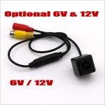 Liislee 5V 6V 12V Car Camera Head Without Holder, Video Power Wires / HD Reverse Backup Rear View Parking Camera