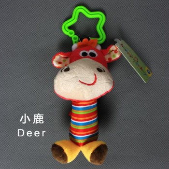 New Arrive Baby Toys Animal Hand Bells Plush Baby Boys Girls Toy Newbron Gift Baby Rattle Toys BF10