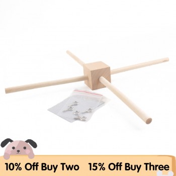 1Set Mobile Baby Hanger Baby Mobile Crib Hanger Frame Mobile DIY Crafts Frame Mobile Holder In Natural Wood Handmade Newborn Toy