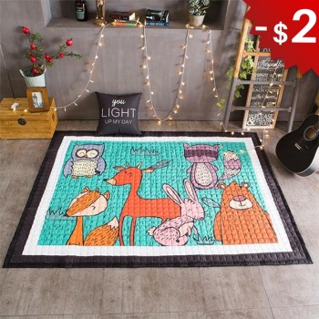 Animals Kids Rug Baby Play Mat in the Nursery Childrens Carpet Pad for Crawling Cartoon Room Decoration Tent Mat 145x195cm