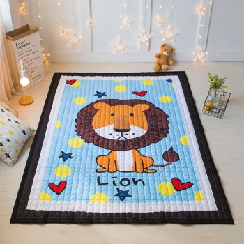 Animals Kids Rug Baby Play Mat in the Nursery Childrens Carpet Pad for Crawling Cartoon Room Decoration Tent Mat 145x195cm