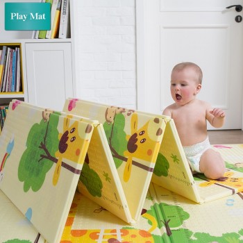 Infant Shining 180X200CM XPE Play Mat 1CM Thickness Cartoon Baby Play Mat Foldable Anti-skid Carpet Children Game Mat B