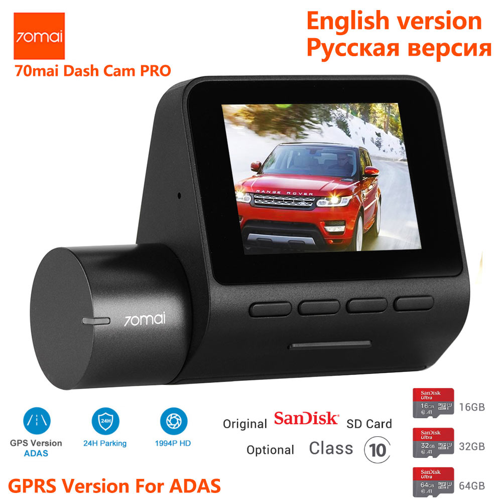 Xiaomi 70mai Pro 1944P HD Car DVR Camera 140 Degree FOV Defog ADAS Night Vision 24H Parking Monitor Wifi Voice Control Dash Cam