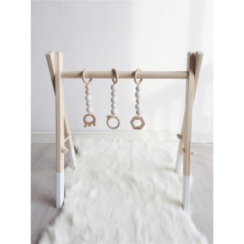 Nordic Baby Play Activity Gym  Mat Frame With Mobiles For Newborns Baby Room Nursery Decor Wooden  Toys Photography Prop
