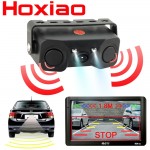 Car rear view camera Night vision LED light High definition Rearview Vehicle Camera Add Reversing Radar sensor detector camera