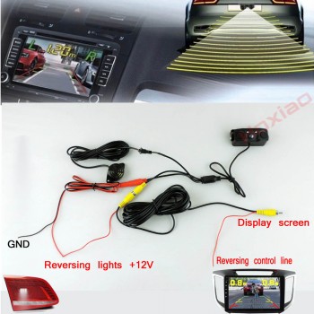 Car rear view camera Night vision LED light High definition Rearview Vehicle Camera Add Reversing Radar sensor detector camera