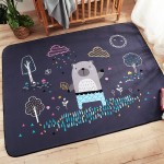 Infant Shining Baby Play Mat Children Puzzle Cartoon Carpet Suede Large Rugs Living Room Mat Children Bedroom Thicken Blanket