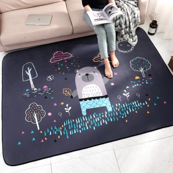 Infant Shining Baby Play Mat Children Puzzle Cartoon Carpet Suede Large Rugs Living Room Mat Children Bedroom Thicken Blanket