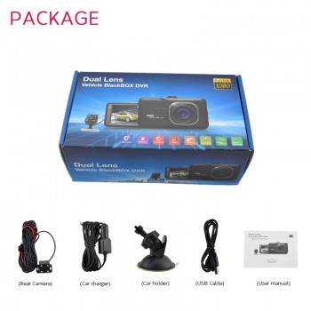 XST Full HD 1080P Car DVR 3.0 Inch IPS Screen Car Camera Dual Lens Dash Cam Video Recorder Night Vision G-sensor Registrator