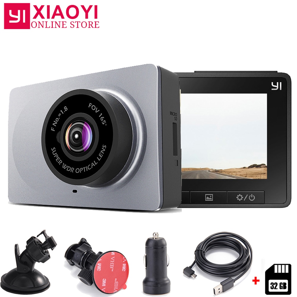 Xiaomi YI Smart Dash Camera Car DVR 165 Degree 1080P 60fps Car Detector 2.7 ADAS Safe Reminder Dashcam [International Edition]