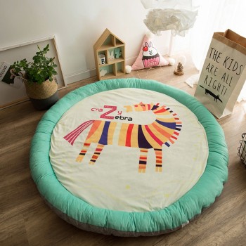 Soft Cotton Development Mat for Baby Play Mat Cartoon Kids Rug Roundness Childrens Pad for Crawling Activity Rug for Infant