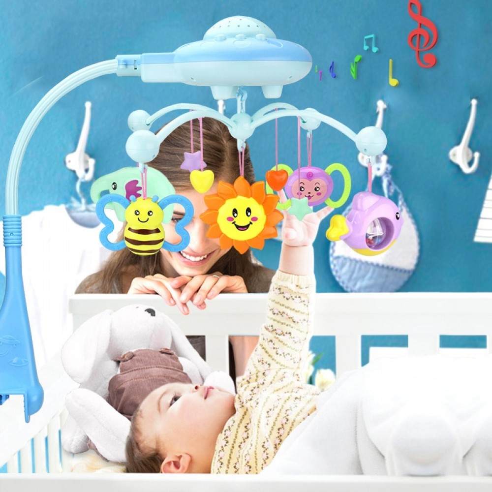 Music And Sky Stars Projection Baby Rattle Crib Mobility Baby Toys For 0-12 Months Crib Muziek Mobile Bed Bell Educational Toys