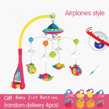 Huanger  Baby bed bell toy 0-12 month rotating music hanging baby rattle bracket baby crib mobile holder