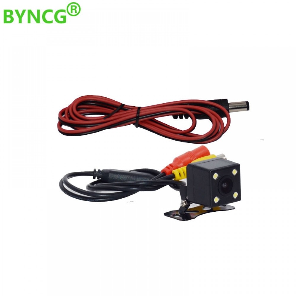 Car Rear View Camera Plug 4 LED HD Night Vision Camera Wide Degrees Mini Night Vision Rear View Reversing Camera