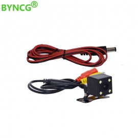 Car Rear View Camera Plug 4 LED HD Night Vision Camera Wide Degrees Mini Night Vision Rear View Reversing Camera