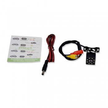 Car Rear View Camera Plug 4 LED HD Night Vision Camera Wide Degrees Mini Night Vision Rear View Reversing Camera