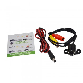 Car Rear View Camera Plug 4 LED HD Night Vision Camera Wide Degrees Mini Night Vision Rear View Reversing Camera