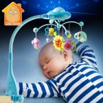 Infant Toys For 0-12 Months Crib Mobile Musical Bed Bell With Sky Stars Projection Baby Battles Early Learning Kids Toy