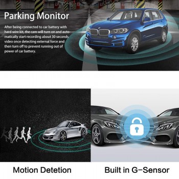 ANSTAR 4K Dash Cam 2880*2160 WiFi Car DVRs Recorder Night Vision Dashcam Dual Lens Vehicle Rear Camera Built in GPS Camcorder