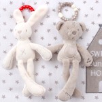 Cute Baby Crib Stroller Toy Rabbit Bunny Bear Soft Plush Infant Doll Stuff Mobile Bed Pram kid Animal Hanging Ring Baby Rattle