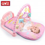 QWZ 3 in 1 Baby Play Mat Baby Gym Toys Soft Lighting Rattles Musical Toys For Babies Educational Toys Play Piano Gym Baby Gifts