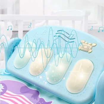 QWZ 3 in 1 Baby Play Mat Baby Gym Toys Soft Lighting Rattles Musical Toys For Babies Educational Toys Play Piano Gym Baby Gifts
