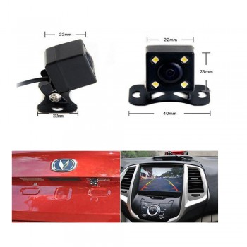 Podofo Car Rear View Camera Universal 4 LED Night Vision Backup Parking Reverse Camera Waterproof 170 Wide Angle HD Color Image